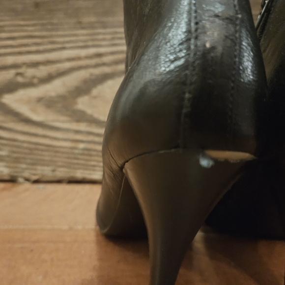 Nine west black leather zip booties - size 8 - Picture 8 of 8